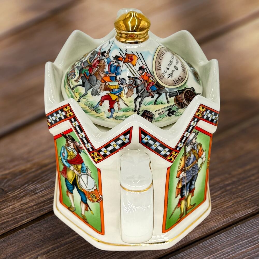Vintage Sadler England Historical Series "Civil War" Porcelain Teapot No. 4542 - Picture 4 of 7